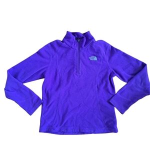 The North Face Kids Purple Fleece Quarter Zip | Girls S